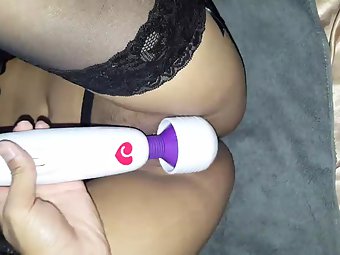 Horny Indian Wife Using Vibrator Sex Toys