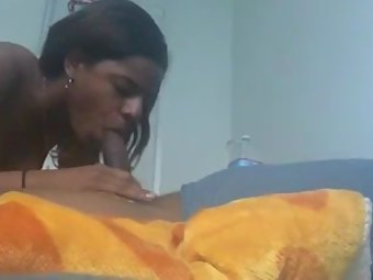 Dark Skin Indian College Girl Lilly Sloopy Blowjob