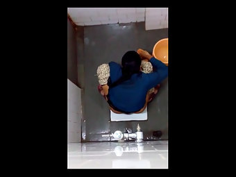 Horny Indian Girl Changing Pad In Bathroom