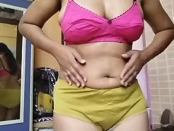 Hot Sexy Horny Indian Aunty Pink Bra Nude